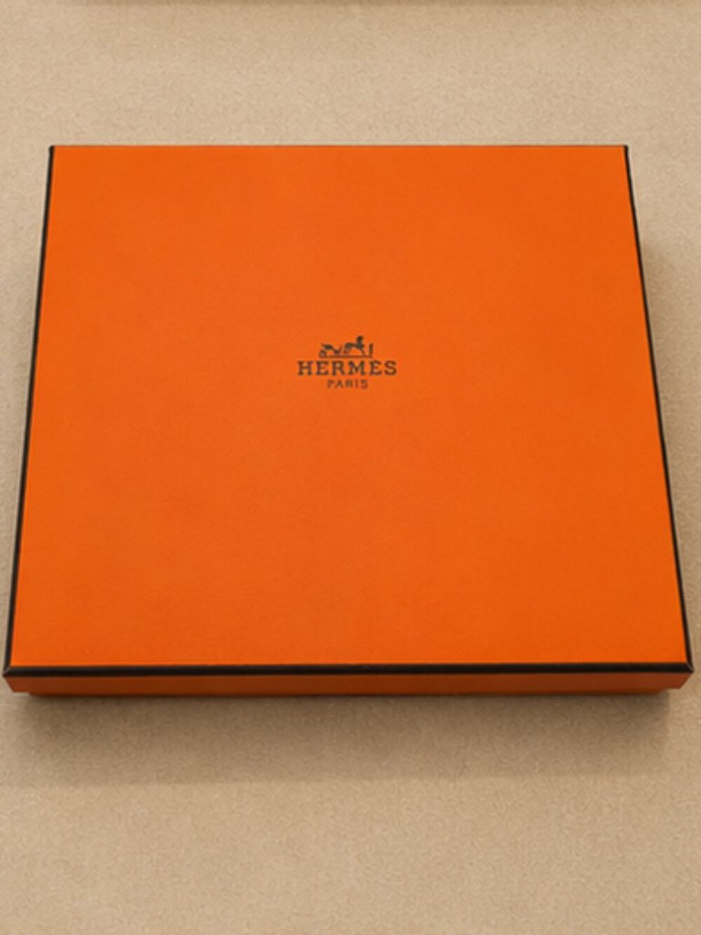 Hermès Paris Empty Scarf Box Orange Luxury Packaging